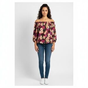 Reitmans Floral Off The Shoulder Blouse Large